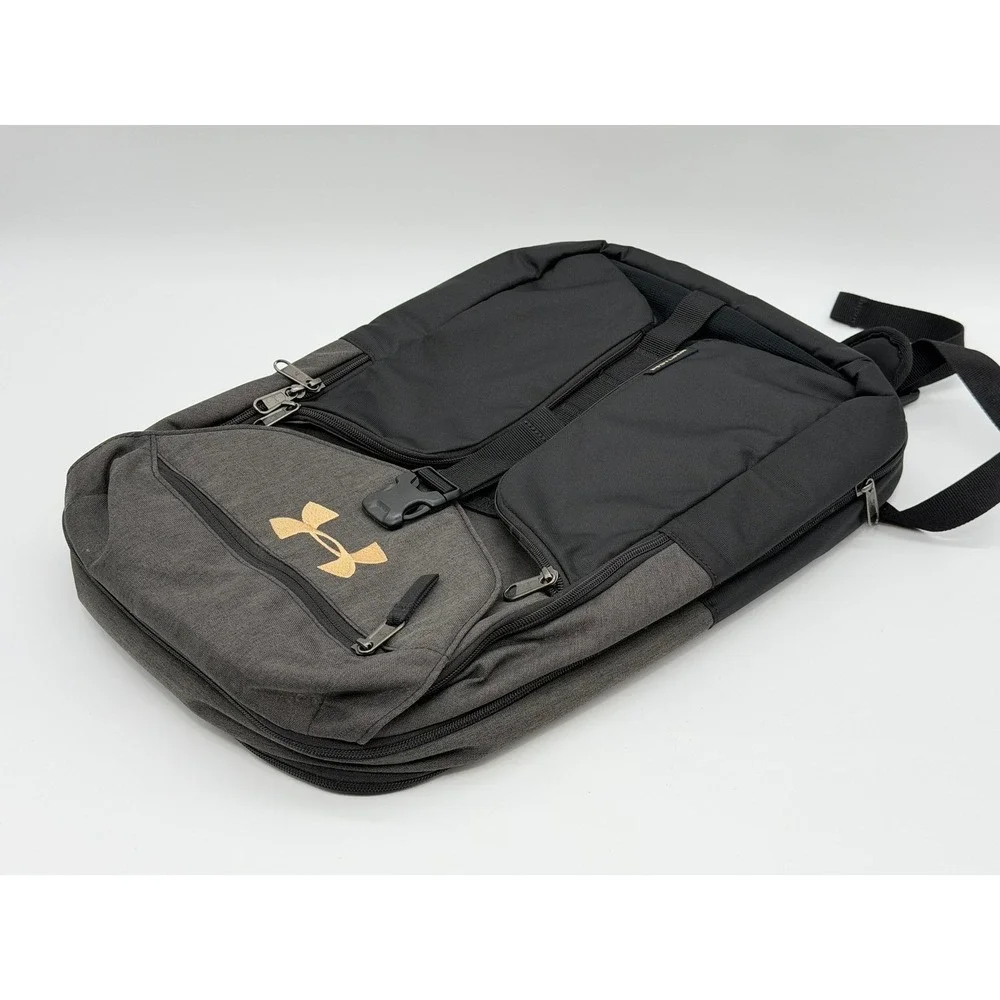 Under Armour Compel Storm Sling Backpack Gray Black Crossbody‎ Laptop Sport Bag